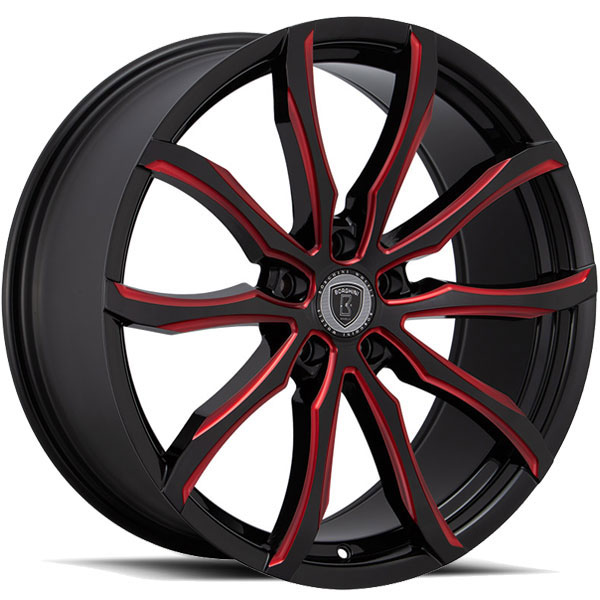 Borghini B32 Black with Red Milled Spokes